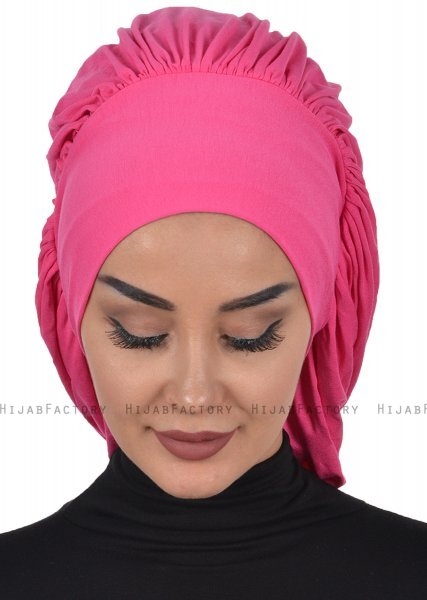 Isabella - Fuchsia Cotton Turban - Ayse Turban