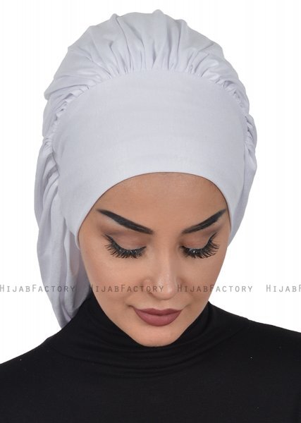 Isabella - White Cotton Turban - Ayse Turban