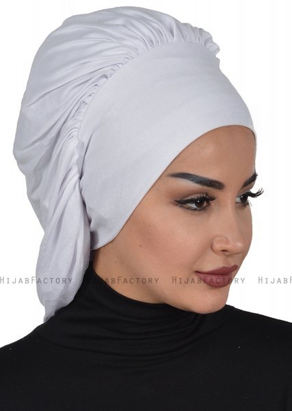 Isabella - White Cotton Turban - Ayse Turban