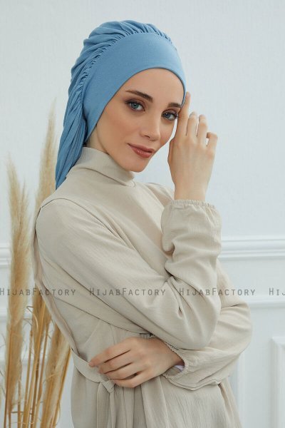 Isabella - Sky Blue Cotton Turban