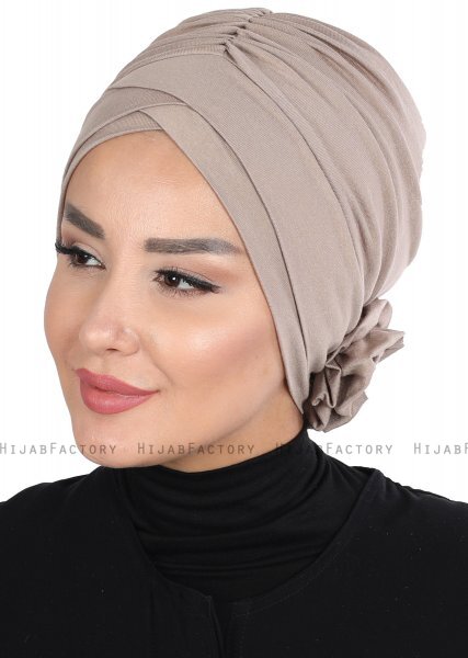 Elisabeth - Taupe Cotton Turban