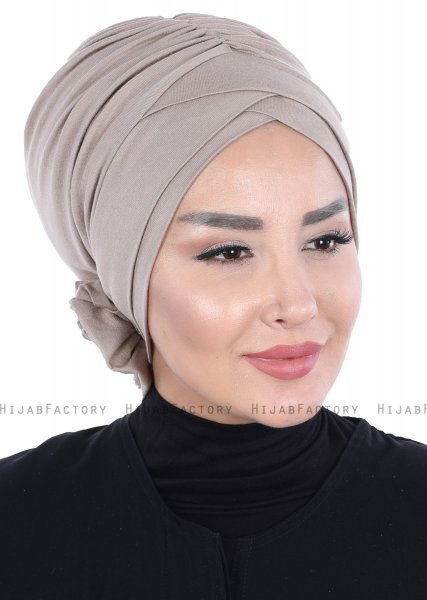 Elisabeth - Taupe Cotton Turban