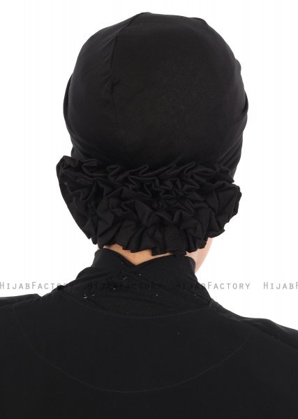Elisabeth - Black Cotton Turban