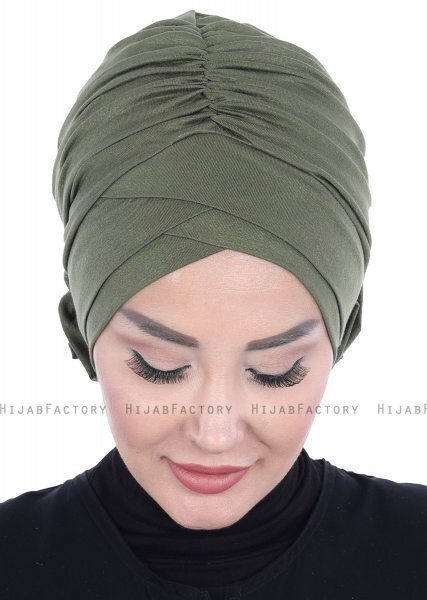 Elisabeth - Khaki Cotton Turban