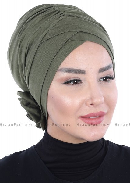 Elisabeth - Khaki Cotton Turban
