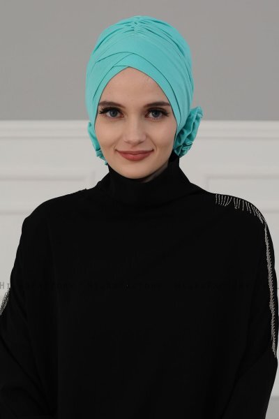 Elisabeth - Turquoise Cotton Turban