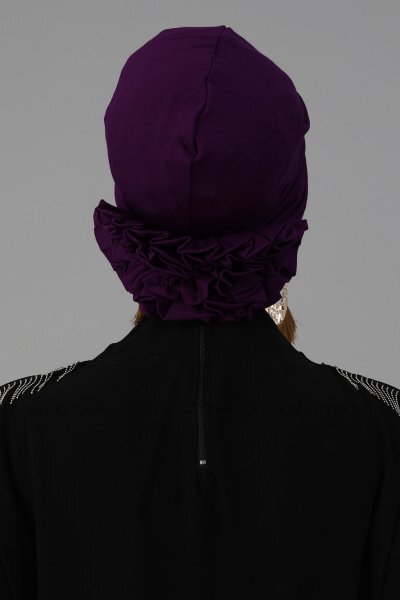 Elisabeth - Purple Cotton Turban