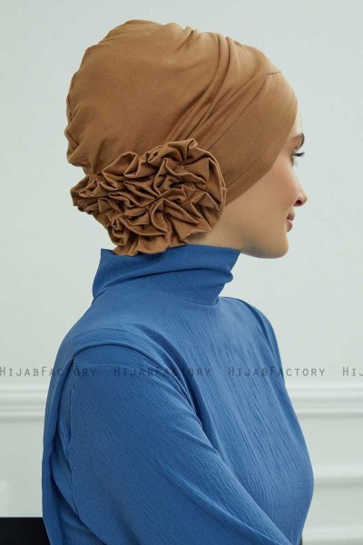 Elisabeth - Light Brown Cotton Turban