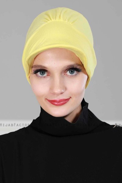 Sandra- Yellow Cotton Turban - Ayse Turban