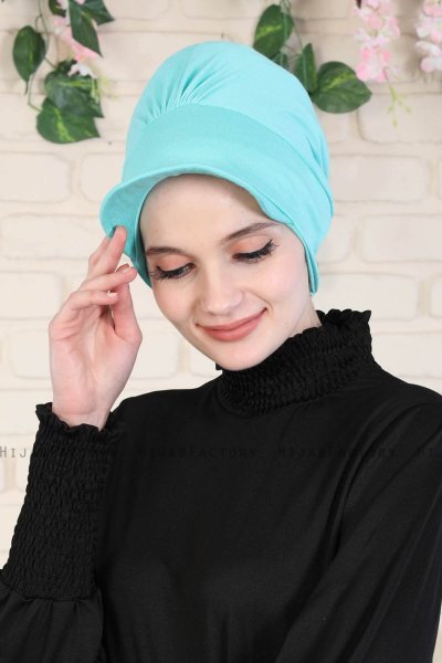 Sandra - Turquoise Cotton Turban - Ayse Turban