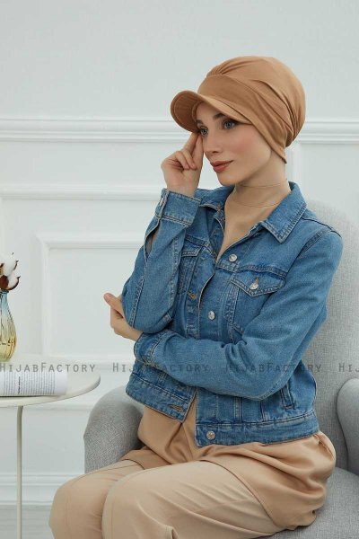 Sandra - Light Brown Cotton Turban