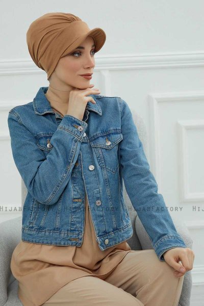Sandra - Light Brown Cotton Turban