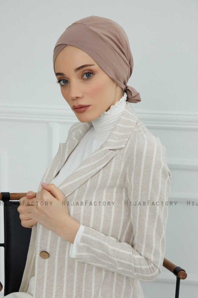 Ellie - Taupe Cotton Turban