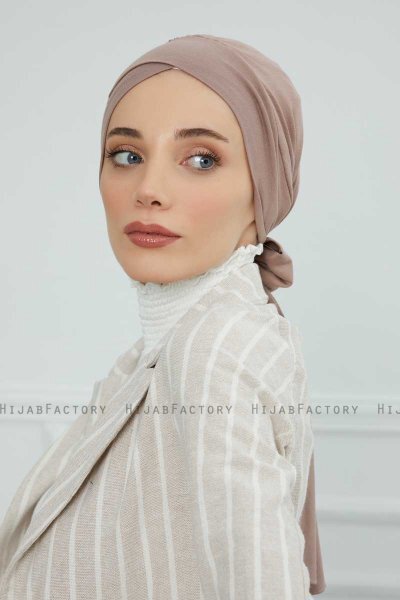 Ellie - Taupe Cotton Turban