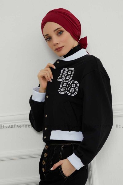 Ellie - Bordeaux Cotton Turban