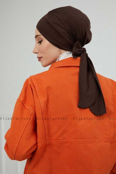 Ellie - Brown Cotton Turban