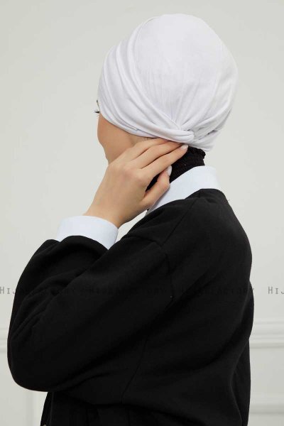 Ellie - White Cotton Turban