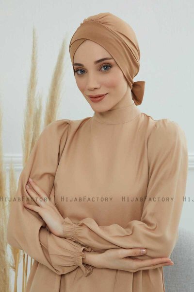 Ellie - Light Brown Cotton Turban