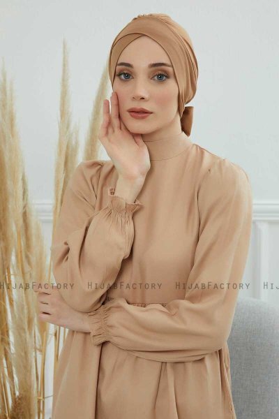 Ellie - Light Brown Cotton Turban
