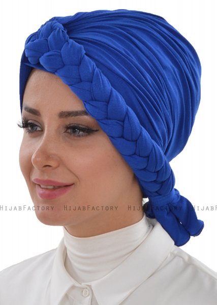 Theresa - Blue Cotton Turban - Ayse Turban