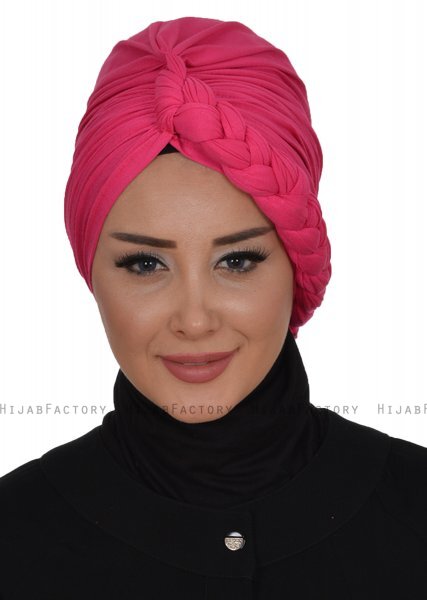 Theresa - Fuchsia Cotton Turban - Ayse Turban