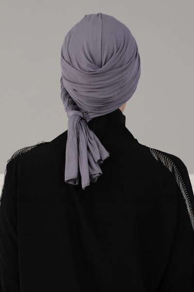 Theresa - Grey Cotton Turban - Ayse Turban