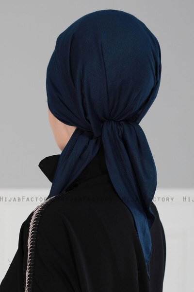 Felicia - Navy Blue Cotton Turban