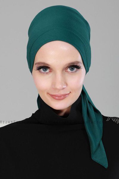 Felicia - Dark Green Cotton Turban
