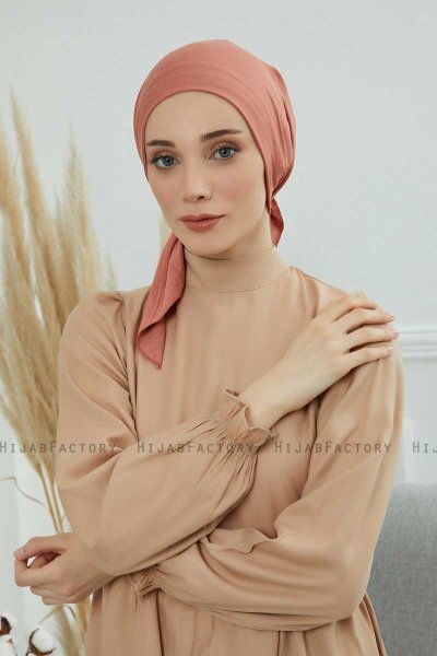 Felicia - Salmon Cotton Turban