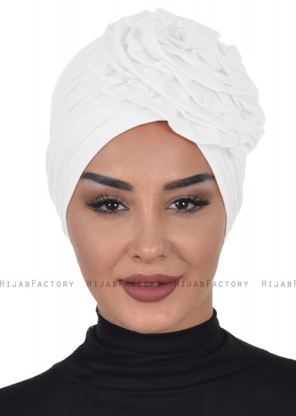 Kerstin - White Cotton Turban - Ayse Turban