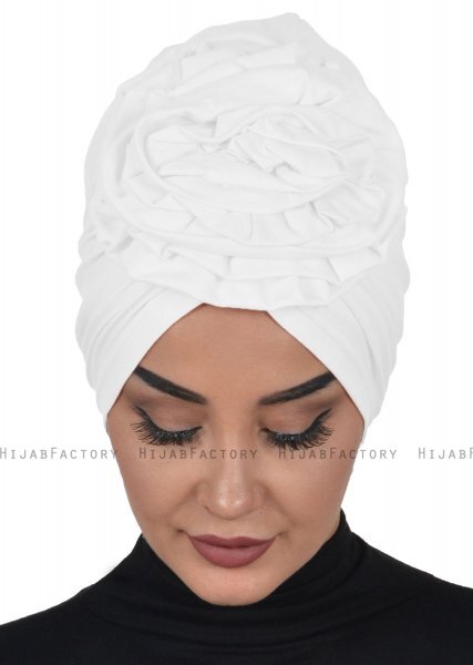 Kerstin - White Cotton Turban - Ayse Turban