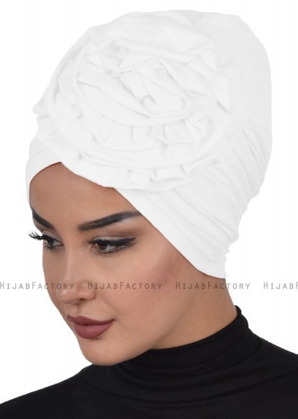 Kerstin - White Cotton Turban - Ayse Turban