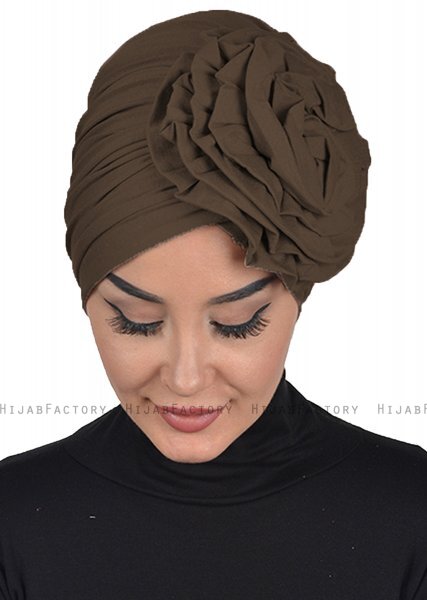 Kerstin - Brown Cotton Turban - Ayse Turban