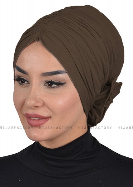 Kerstin - Brown Cotton Turban - Ayse Turban