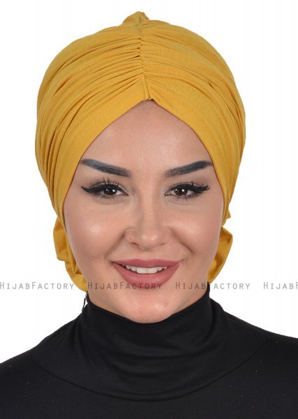 Kerstin - Mustard Cotton Turban - Ayse Turban