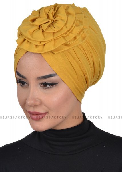 Kerstin - Mustard Cotton Turban - Ayse Turban