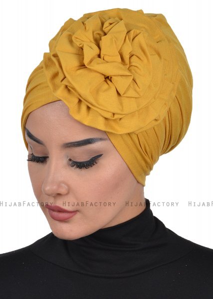 Kerstin - Mustard Cotton Turban - Ayse Turban