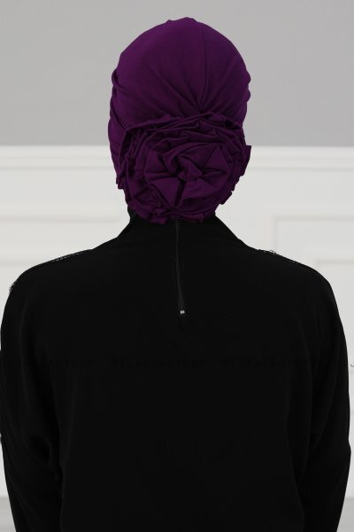 Kerstin - Purple Cotton Turban - Ayse Turban