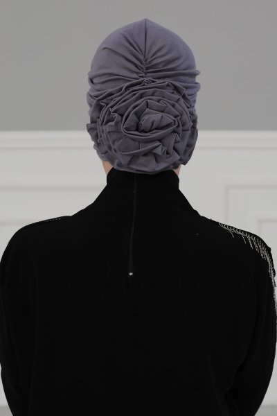 Kerstin - Grey Cotton Turban - Ayse Turban