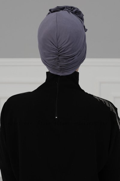 Kerstin - Grey Cotton Turban - Ayse Turban