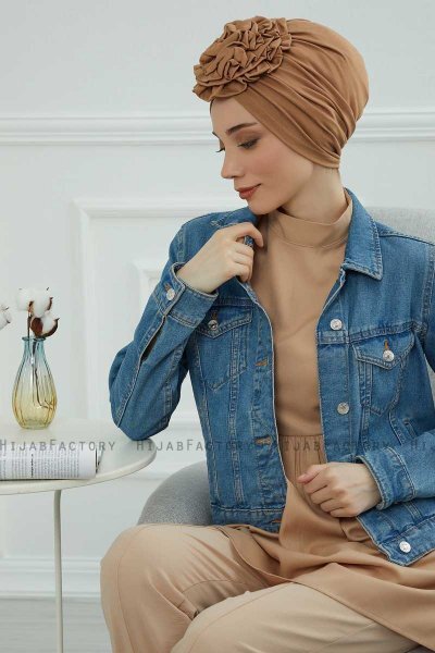 Kerstin - Light Brown Cotton Turban