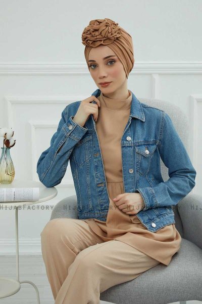 Kerstin - Light Brown Cotton Turban