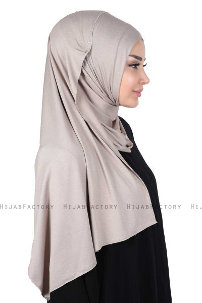 Sigrid - Taupe Cotton Hijab - Ayse Turban