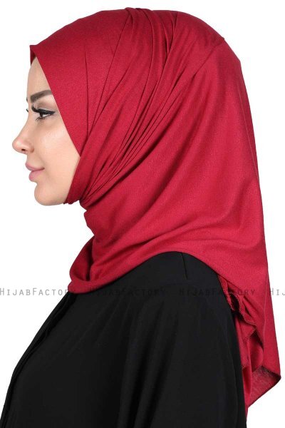Sigrid - Bordeaux Cotton Hijab - Ayse Turban