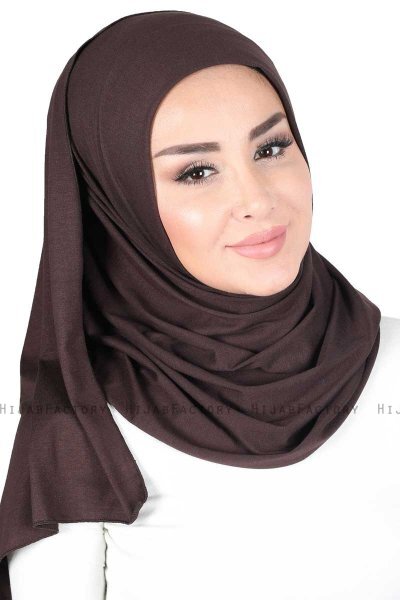Sigrid - Brown Cotton Hijab - Ayse Turban
