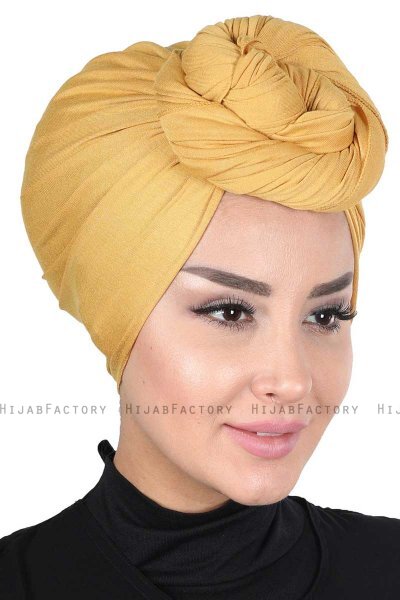 Sigrid - Mustard Cotton Hijab - Ayse Turban
