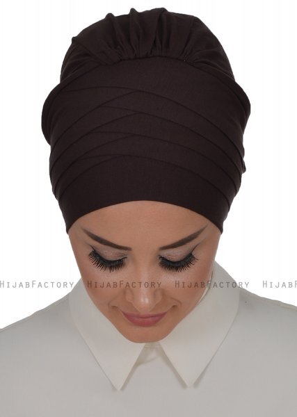 Monica - Brown Cotton Turban - Ayse Turban