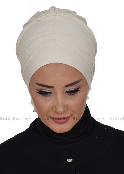 Monica - Creme Cotton Turban - Ayse Turban