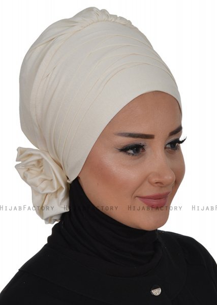 Monica - Creme Cotton Turban - Ayse Turban