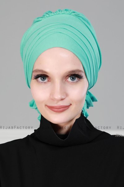 Monica - Turquoise Cotton Turban - Ayse Turban